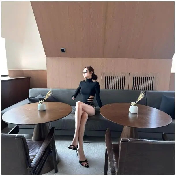 Slim fitted skinny Top long sleeve