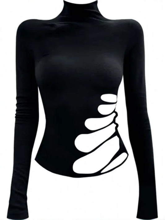 Slim fitted skinny Top long sleeve