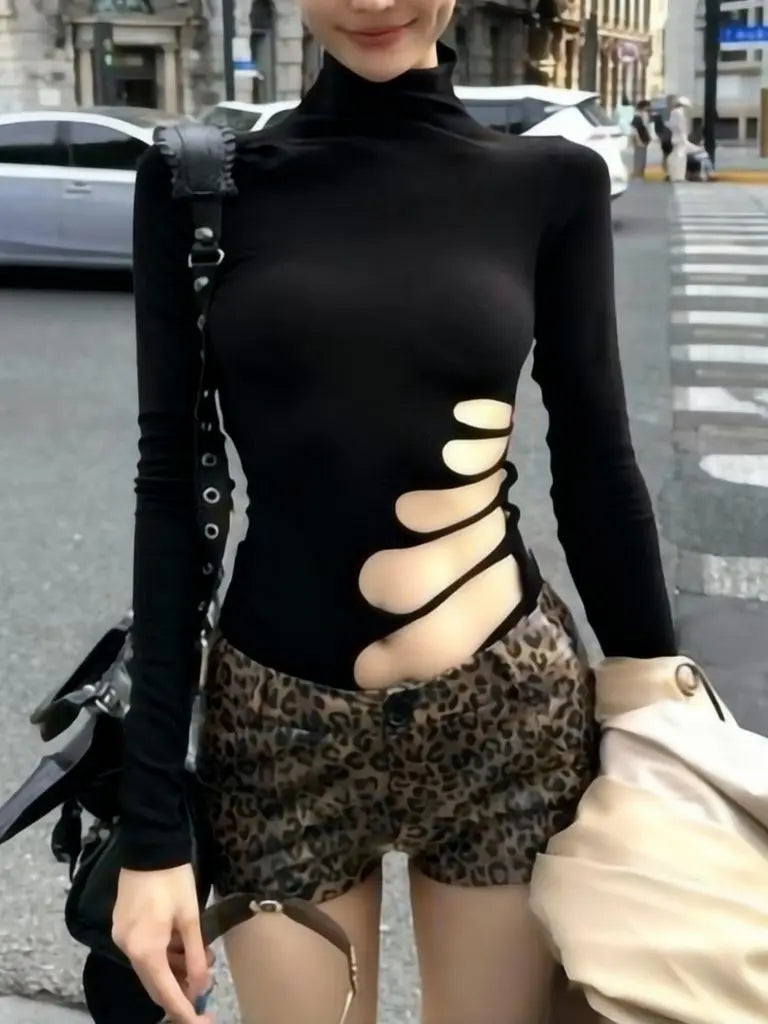 Slim fitted skinny Top long sleeve