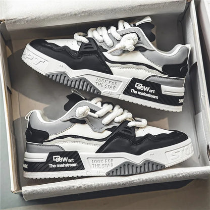 Men’s Summer Casual Canvas Sneakers – Thick Sole, Mixed Colors &amp; Everyday Comfort