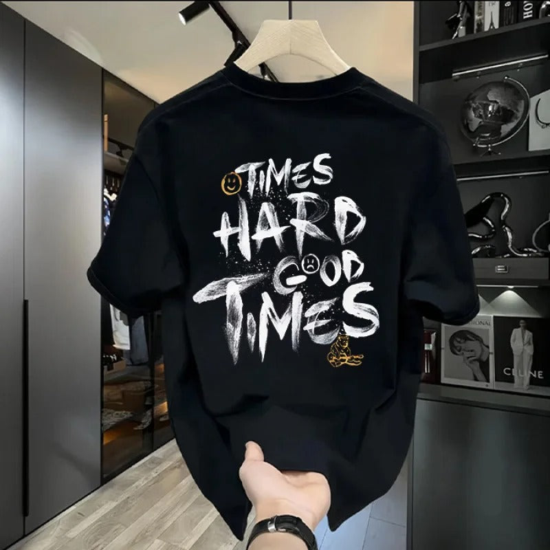 Original New Design Men"s Heavyweight Graphic T-Shirt- Trendy Streetwear Crewneck Tee