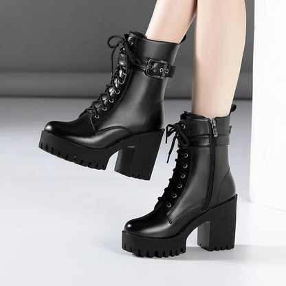 Vintage Soft Leather Ankle Boots For Women