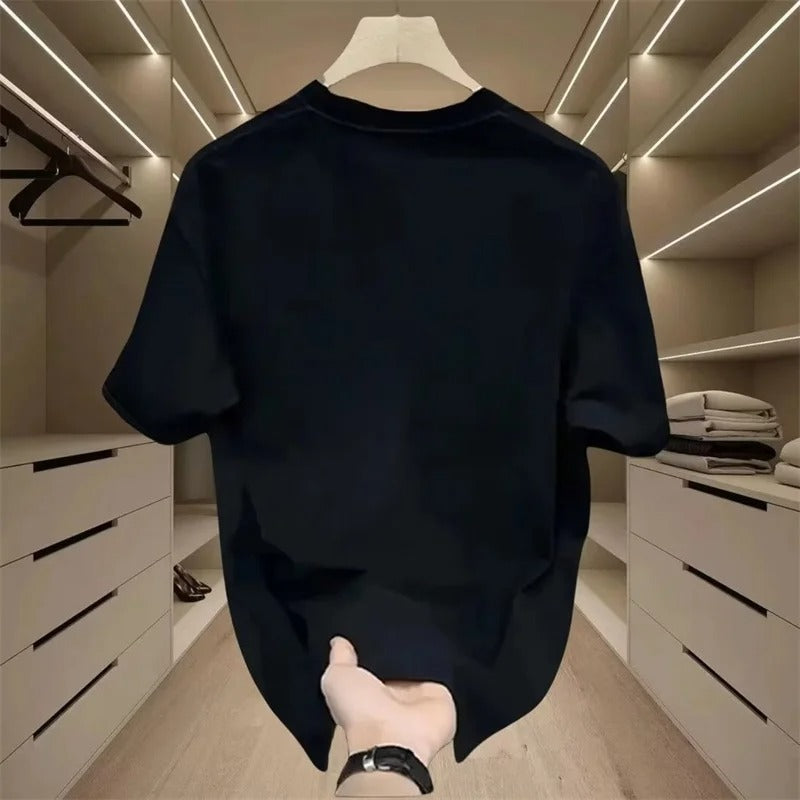 Summer Men's Y2k Letter Print Oversized T-Shirt