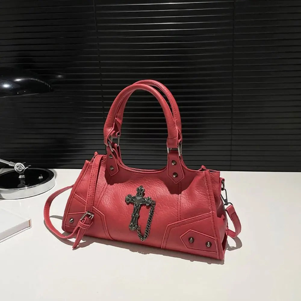 Women Leather Gothic crossbody Bag