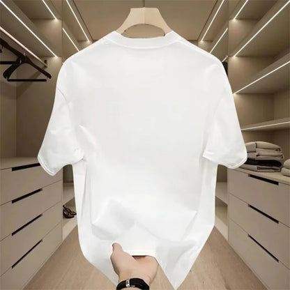 Summer Men's Y2k Letter Print Oversized T-Shirt