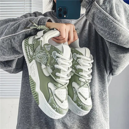 Men’s Summer Casual Canvas Sneakers – Thick Sole, Mixed Colors &amp; Everyday Comfort