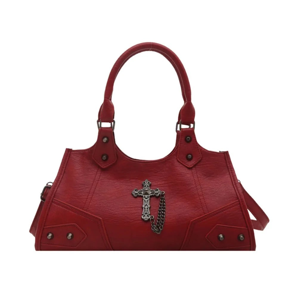 Women Leather Gothic crossbody Bag